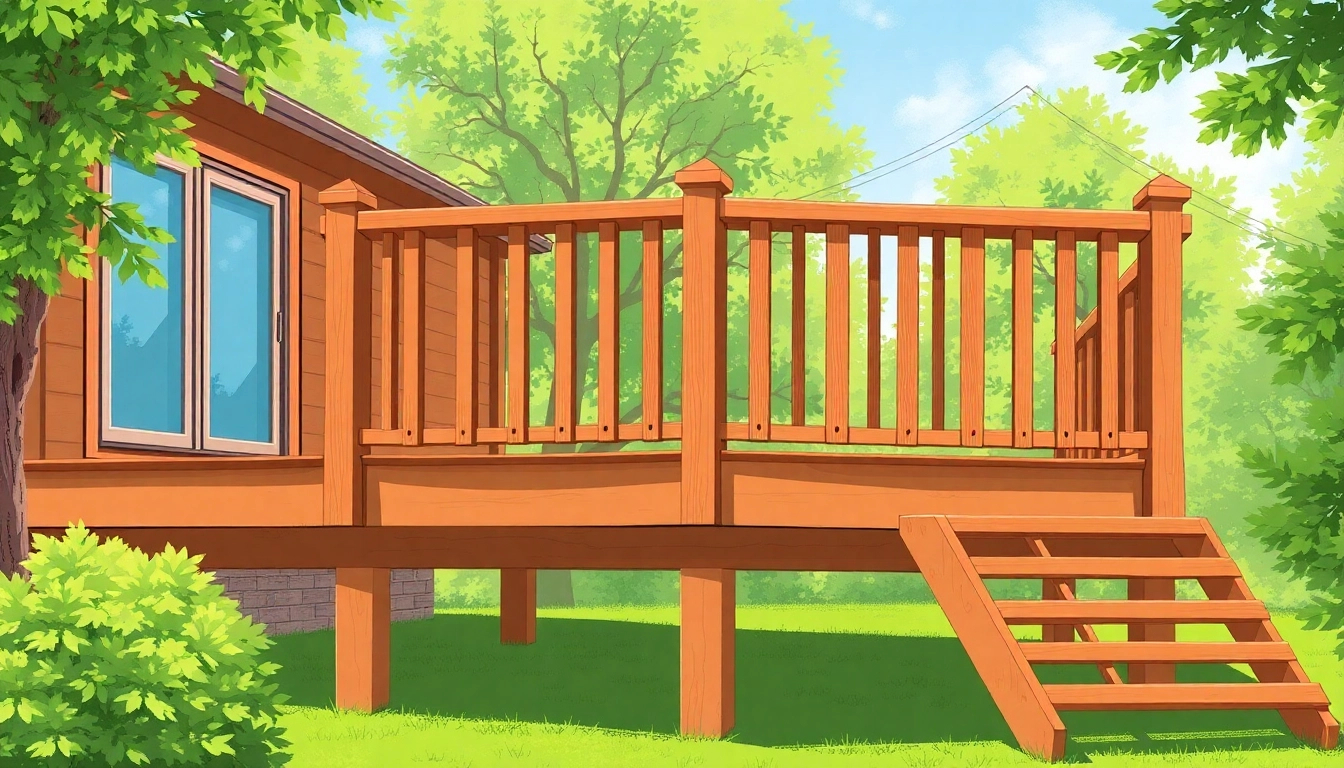 Visual guide illustrating deck construction, featuring the framework and essential components of a durable deck.