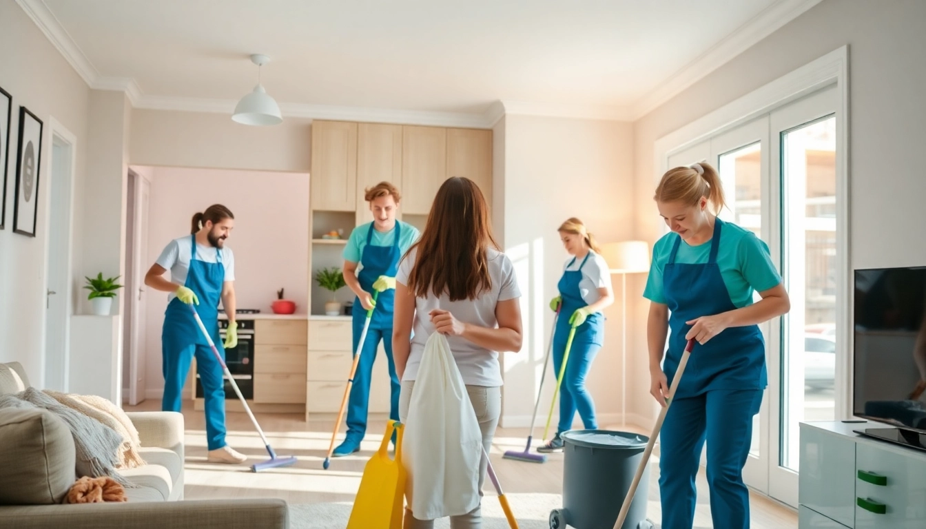 Professional cleaning team from a cleaning company in Jacksonville transforming a home environment