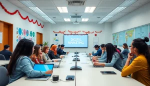 Students participating in a Digital Marketing Course Cyprus in an engaging classroom.