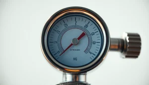 Adjust a nitrogen regulator with detailed pressure dials and robust design features.