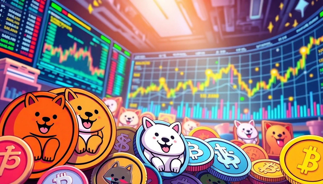 Visual representation of meme coins that last with vibrant and engaging cryptocurrency elements.