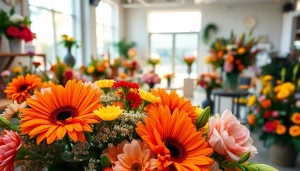 Stunning bouquet by an Orange County event florist showcasing seasonal blooms arranged in warm colors.