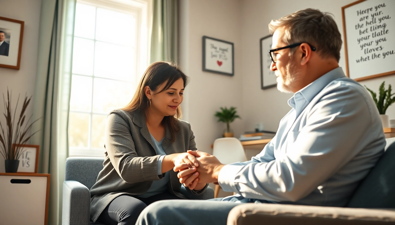 Supportive therapy session focusing on dealing with grief and emotional healing.