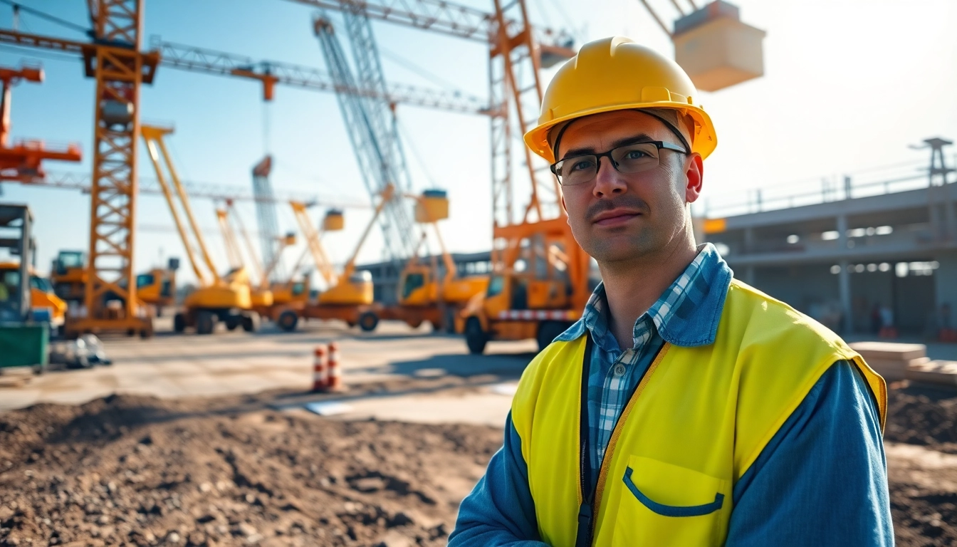 Gain insights with NVQ Level 4 Crane supervisor answers, showcasing a professional supervising construction activities.