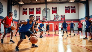 Train hard at Takeover Basketball Academy with young athletes honing their basketball skills in an energetic gym.