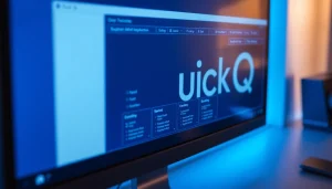 Engaging view of QuickQ software interface on desktop, highlighting quickq官网 features and user experience.