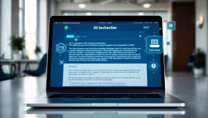 Analyze text quality with an effective ai checker tool on a digital screen