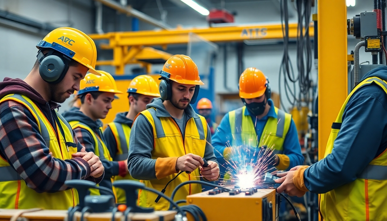 Students learning practical skills at a trade school in Tennessee with essential tools and equipment.