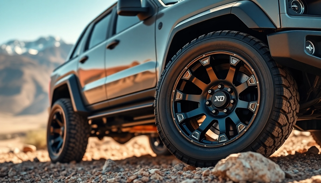 Showcase of XD wheels on an off-road vehicle highlighting their strength and design.