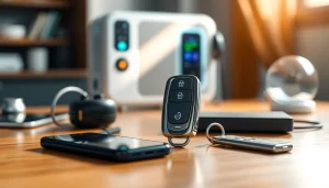 Unlock convenience with sleek Keys for electric cars displayed on a modern desk.