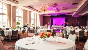 Host your event at the Trenton event center with elegant decor and spacious interiors.