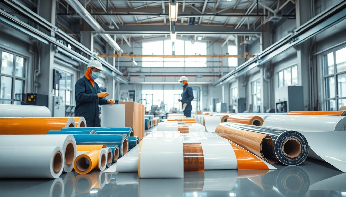 Showcasing various adhesive films at https://www.makobond.com/adhesives-films in a professional setting.