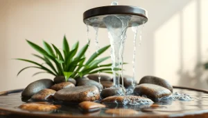 Décorez votre intérieur avec une élégante fontaine décorative en pierre naturelle.