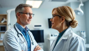 Experience concierge medicine las vegas with focused doctor-patient interaction in a modern office.