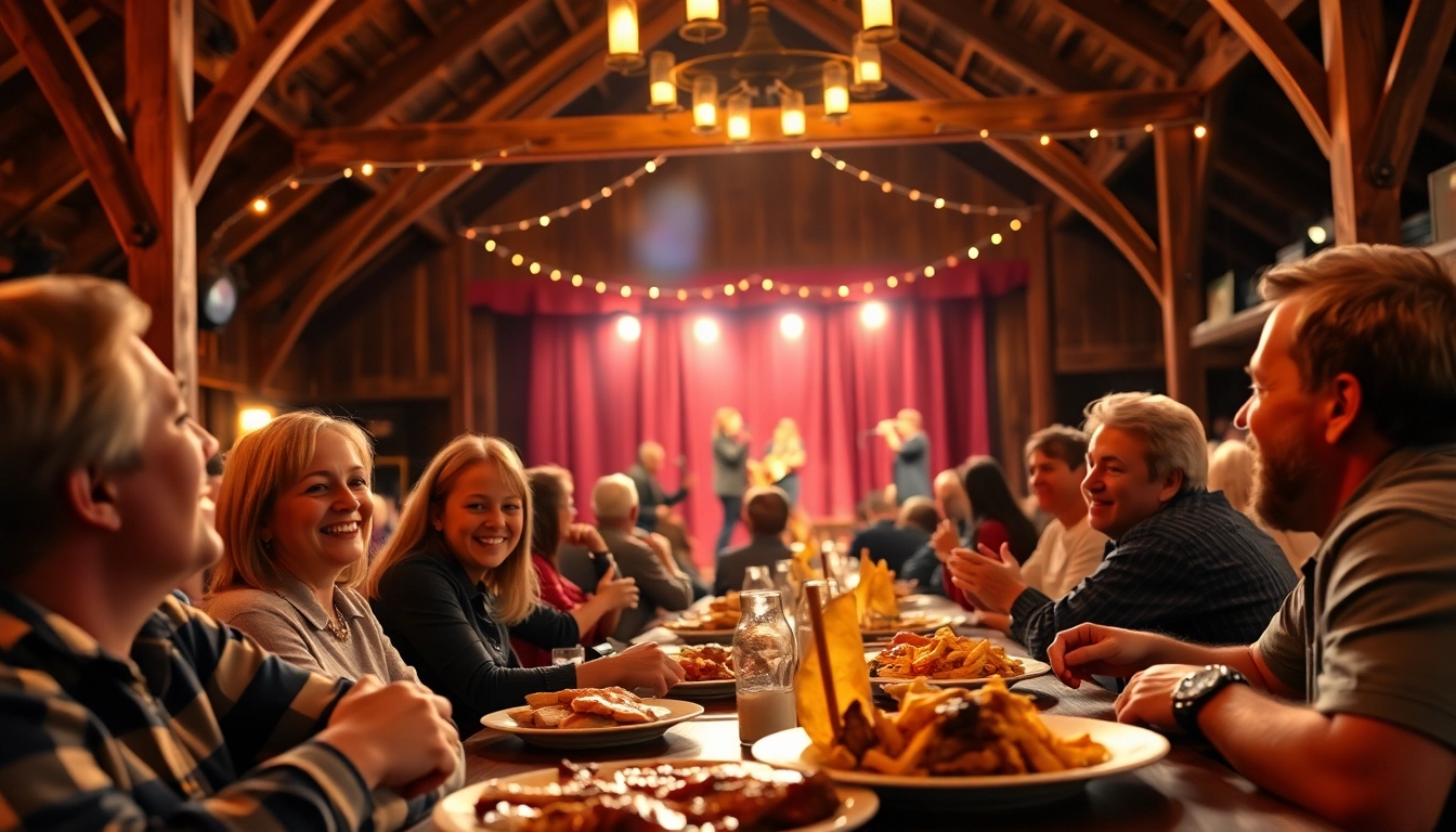 Enjoy lively moments at firelight barn photos with family dining and entertainment in a cozy atmosphere.