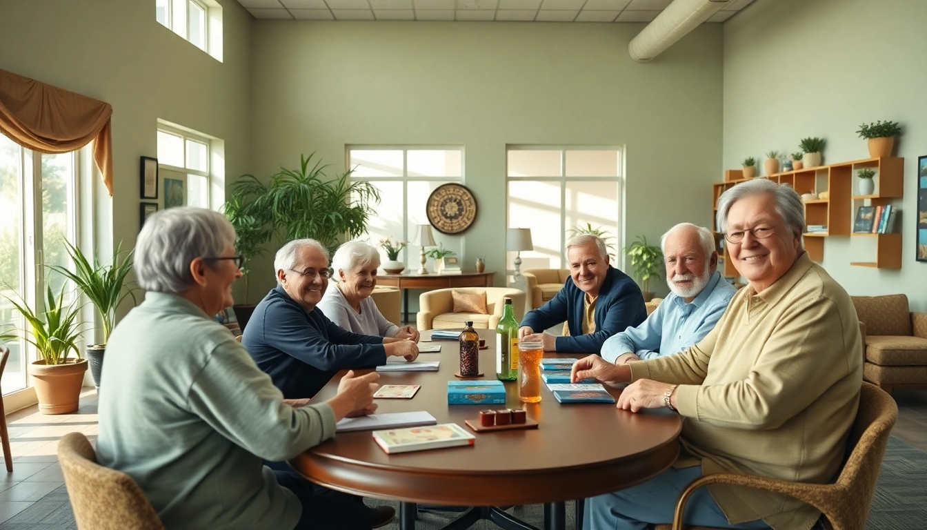 Seniors enjoying activities at a senior center Las Vegas Nevada in a vibrant, welcoming environment