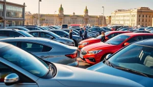 Skup aut Katowice: dynamic automotive marketplace showcasing various vehicles and interactions.