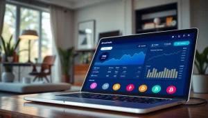 Interactive interface of guarda wallet showing cryptocurrency management tools.