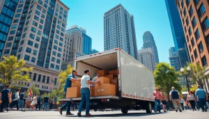 Efficient cheap movers nyc packing boxes into a truck in New York City.