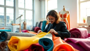 Creëren met Punta di Roma stof in een luchtige modeatelier