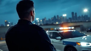 Enhancing security with Key Holding & Mobile Patrols at night with officer monitoring property.